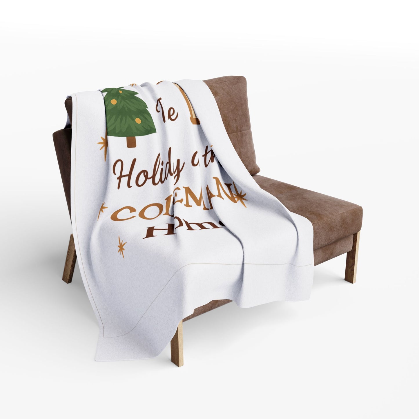 Holiday at the _______ Home Fleece Blanket — Personalized Christmas Throw