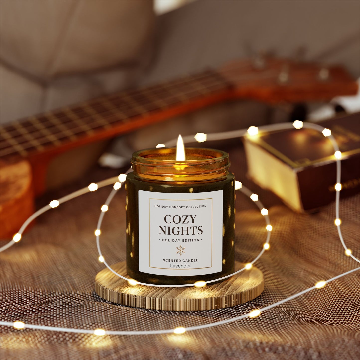 Cozy Nights Scented Candle — Coconut Apricot Wax (4oz & 9oz)