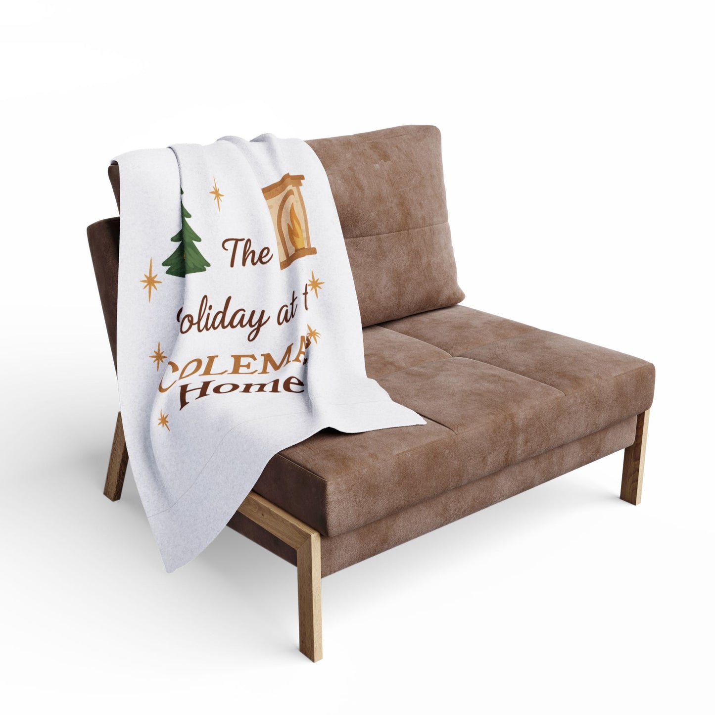 Holiday at the _______ Home Fleece Blanket — Personalized Christmas Throw