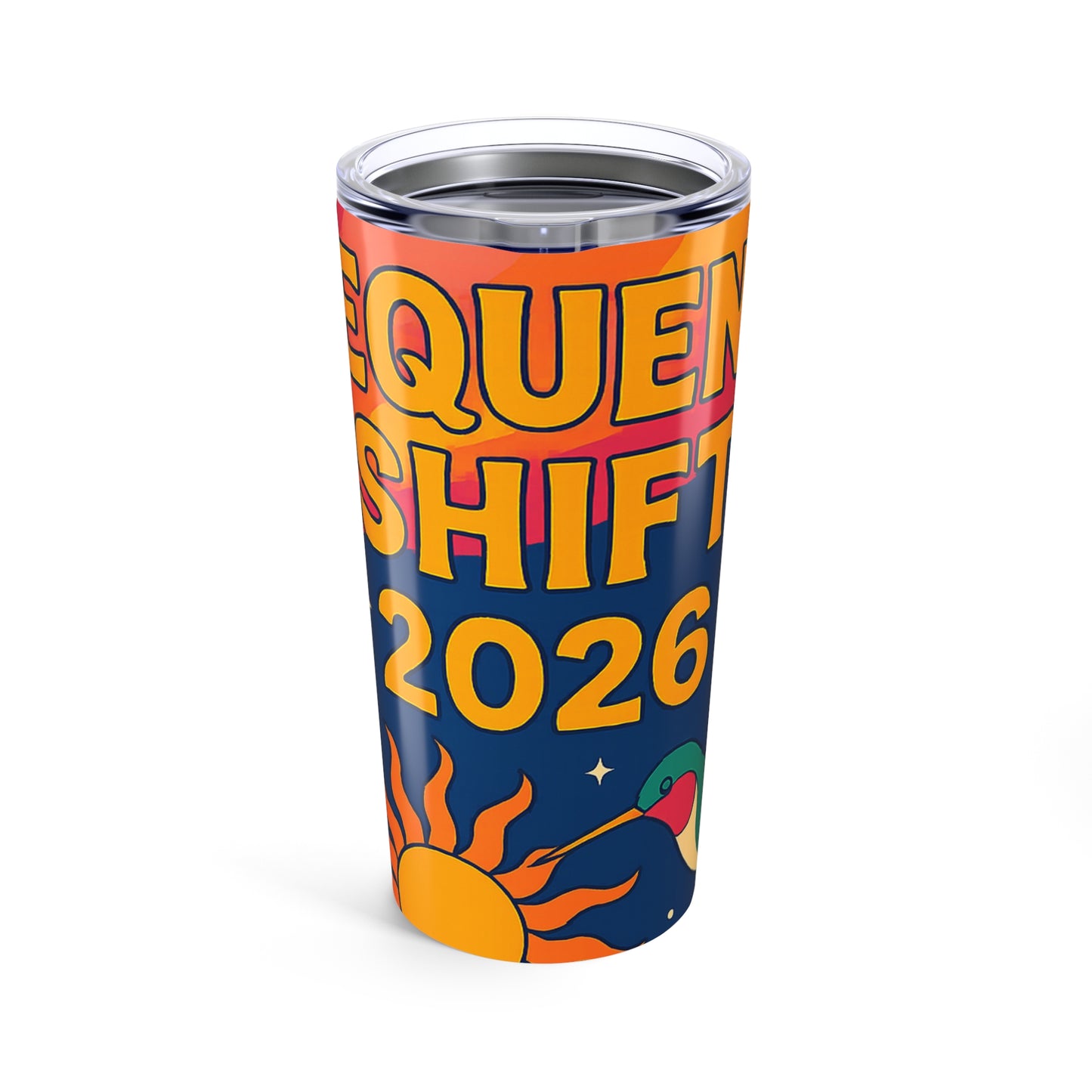 20oz Tumbler — Frequency Shift 2026 Cosmic Sun & Wings Travel Mug