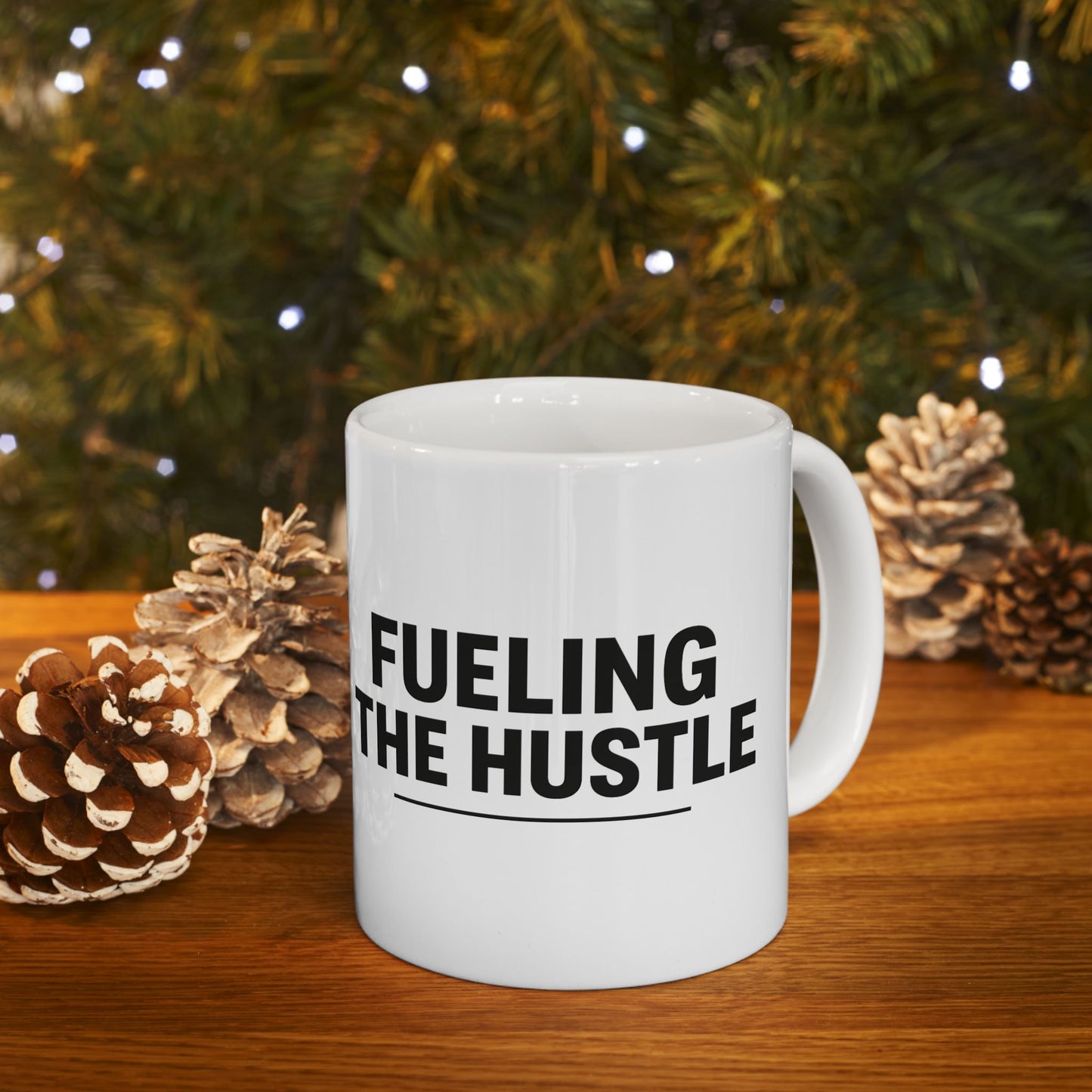 Humor-Inspired Coffee Mug - "Fueling the Hustle" - Perfect for Daily Motivation