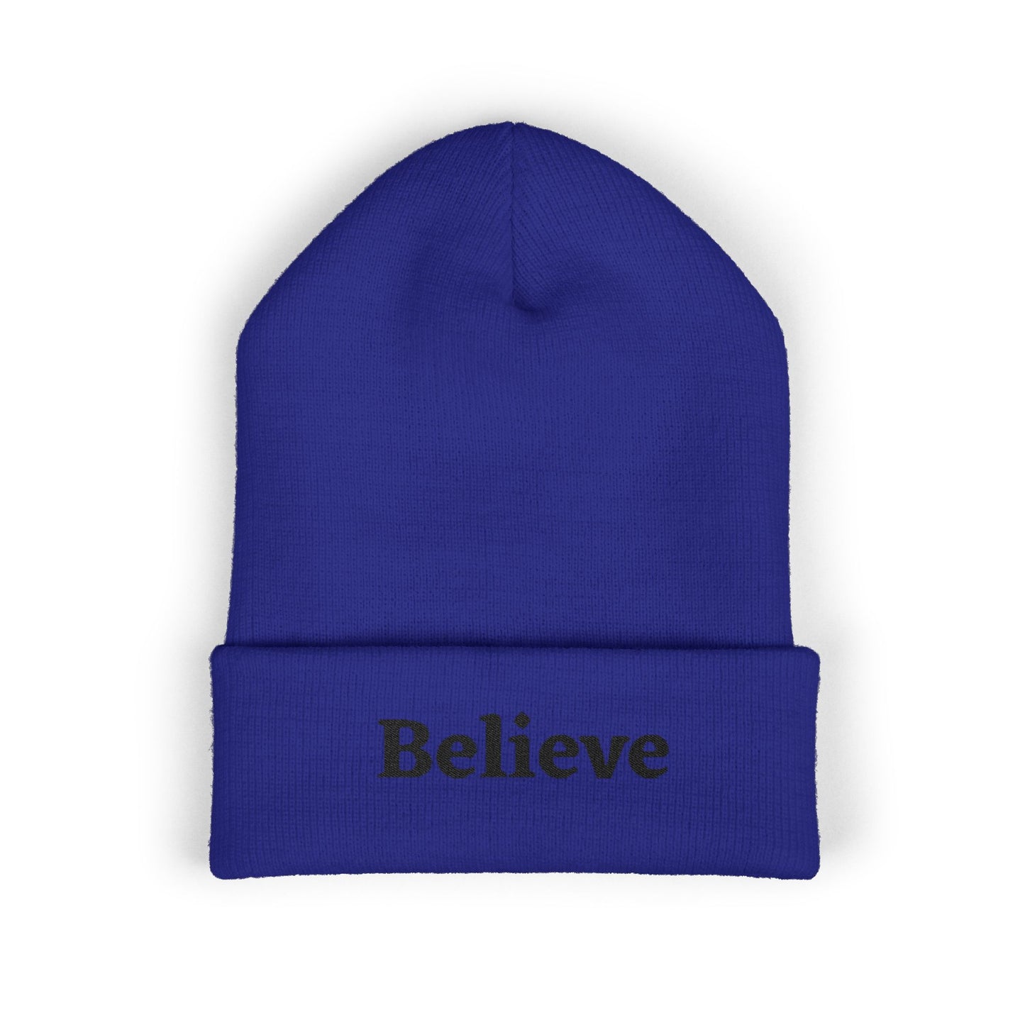 Beanie - 'Believe' Embroidered Classic Cuffed Beanie