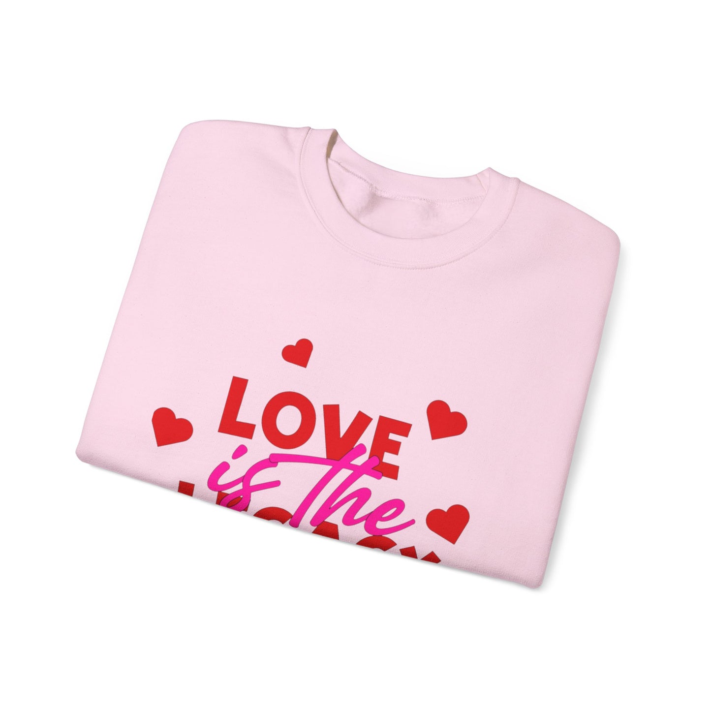 Crewneck Sweatshirt — "Love Is The Legacy" Valentine's Heart Graphic