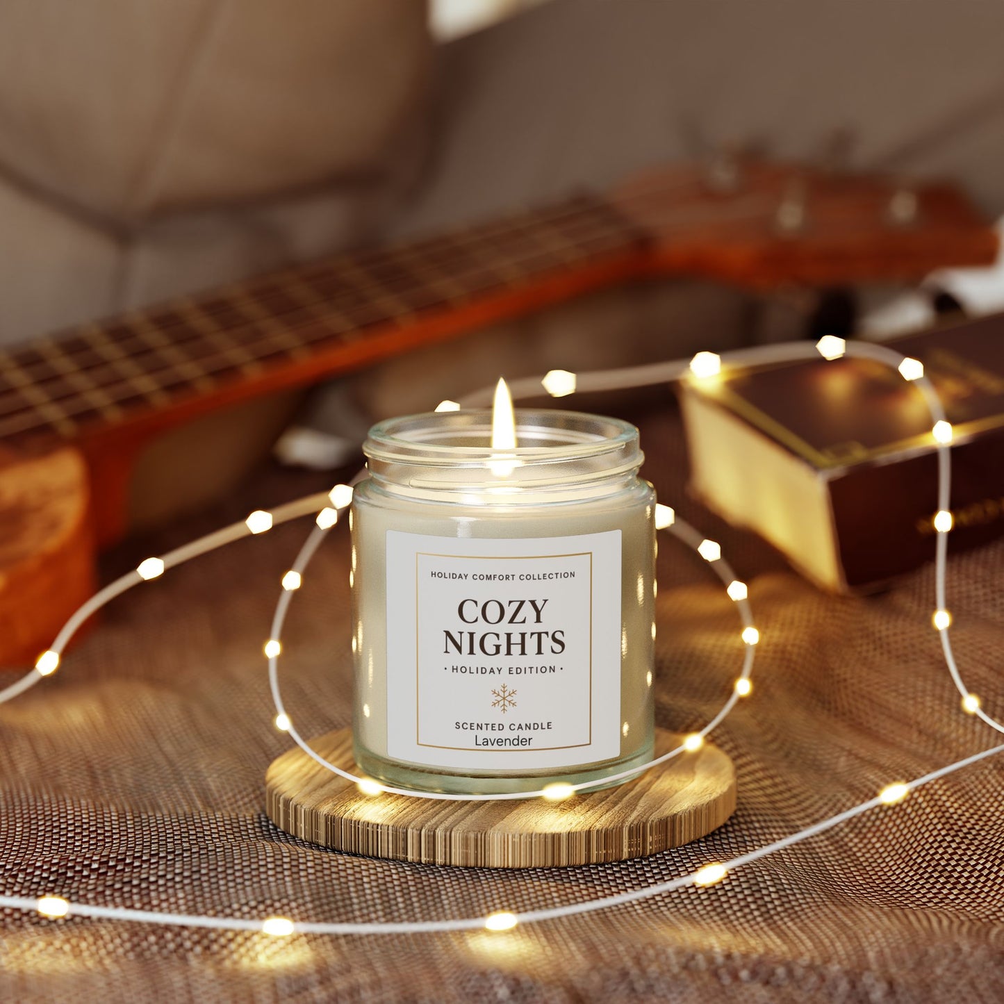 Cozy Nights Scented Candle — Coconut Apricot Wax (4oz & 9oz)