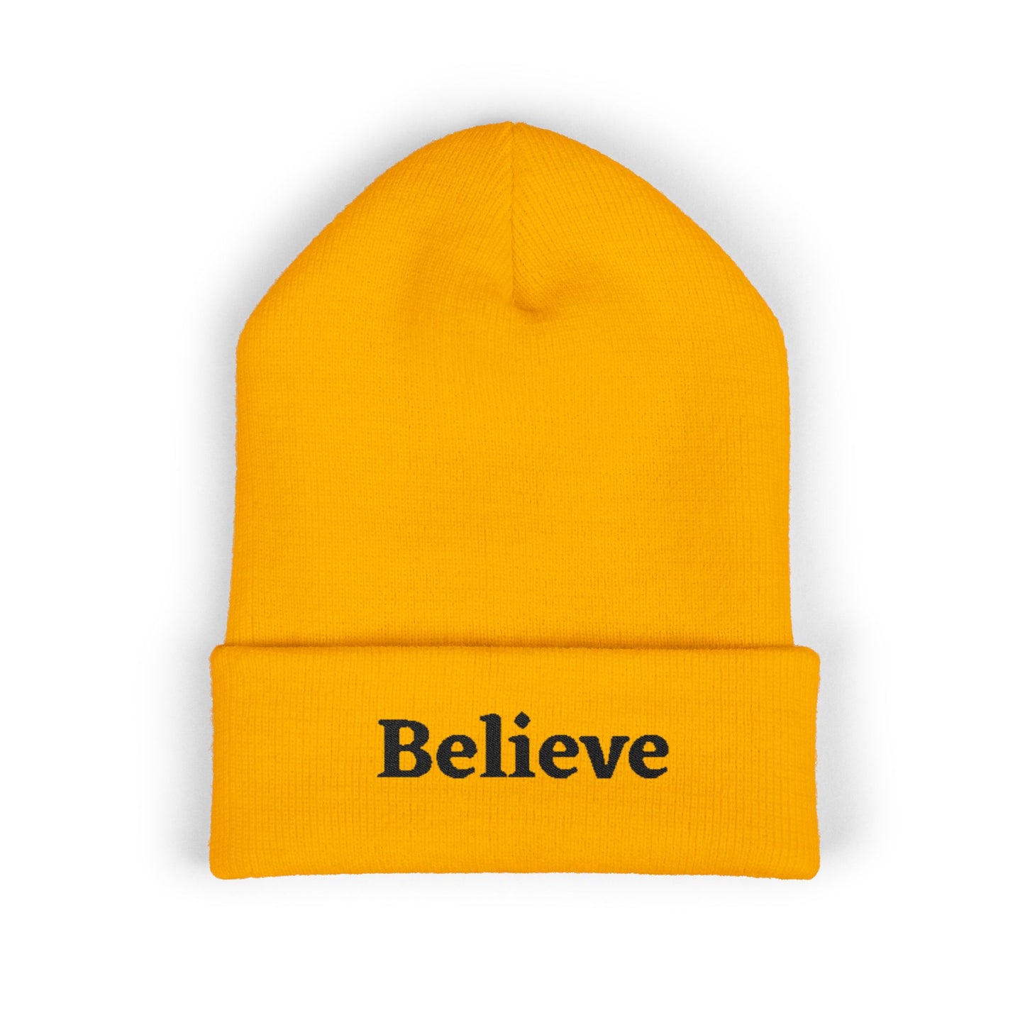 Beanie - 'Believe' Embroidered Classic Cuffed Beanie