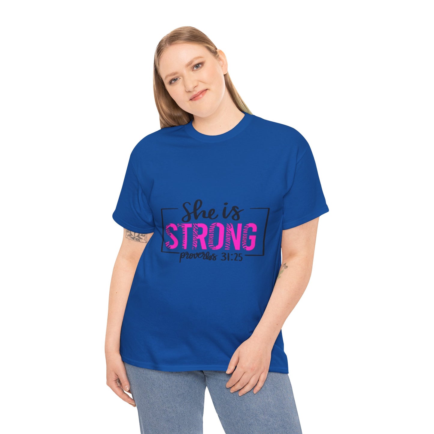 She Is Strong Zebra Print