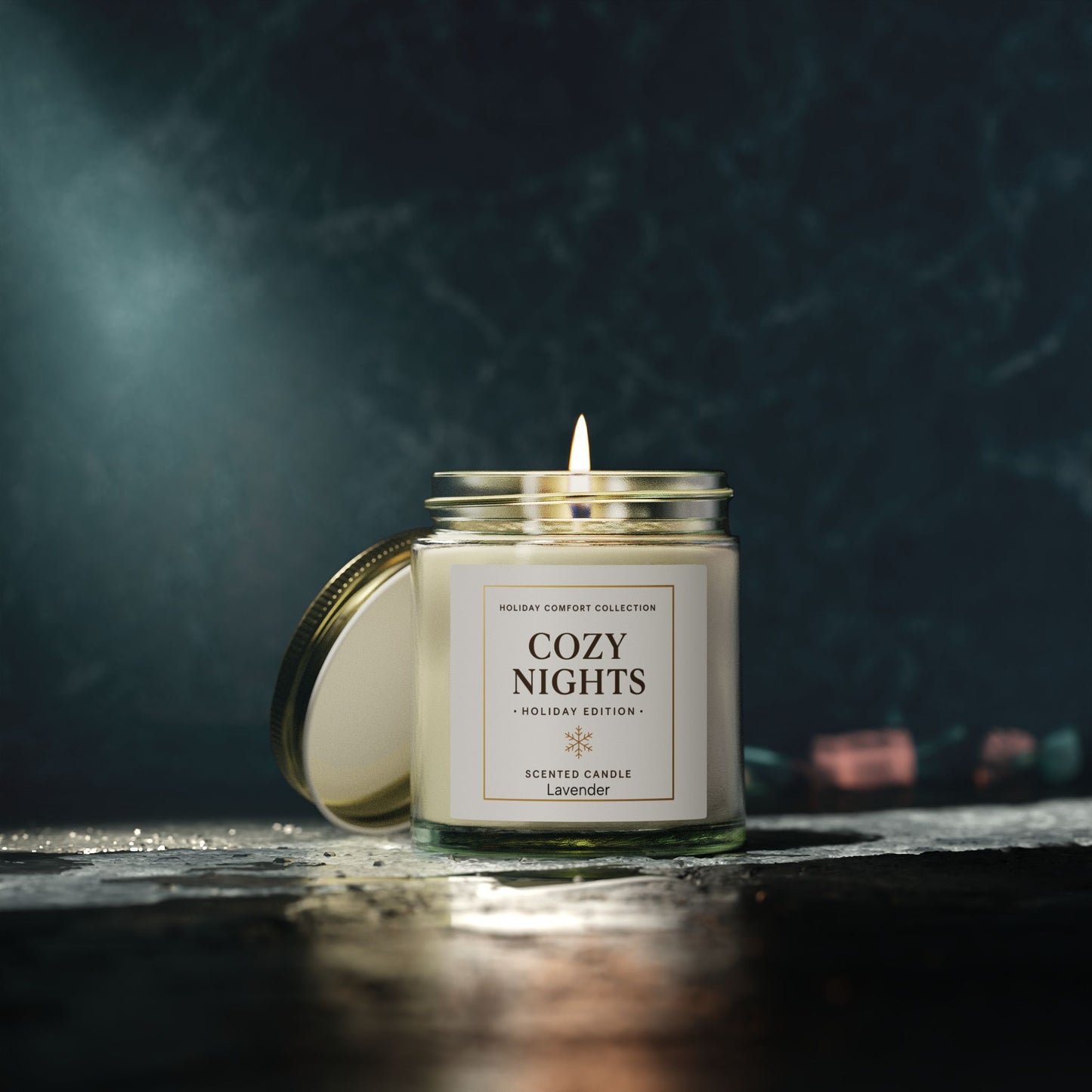 Cozy Nights Scented Candle — Coconut Apricot Wax (4oz & 9oz)