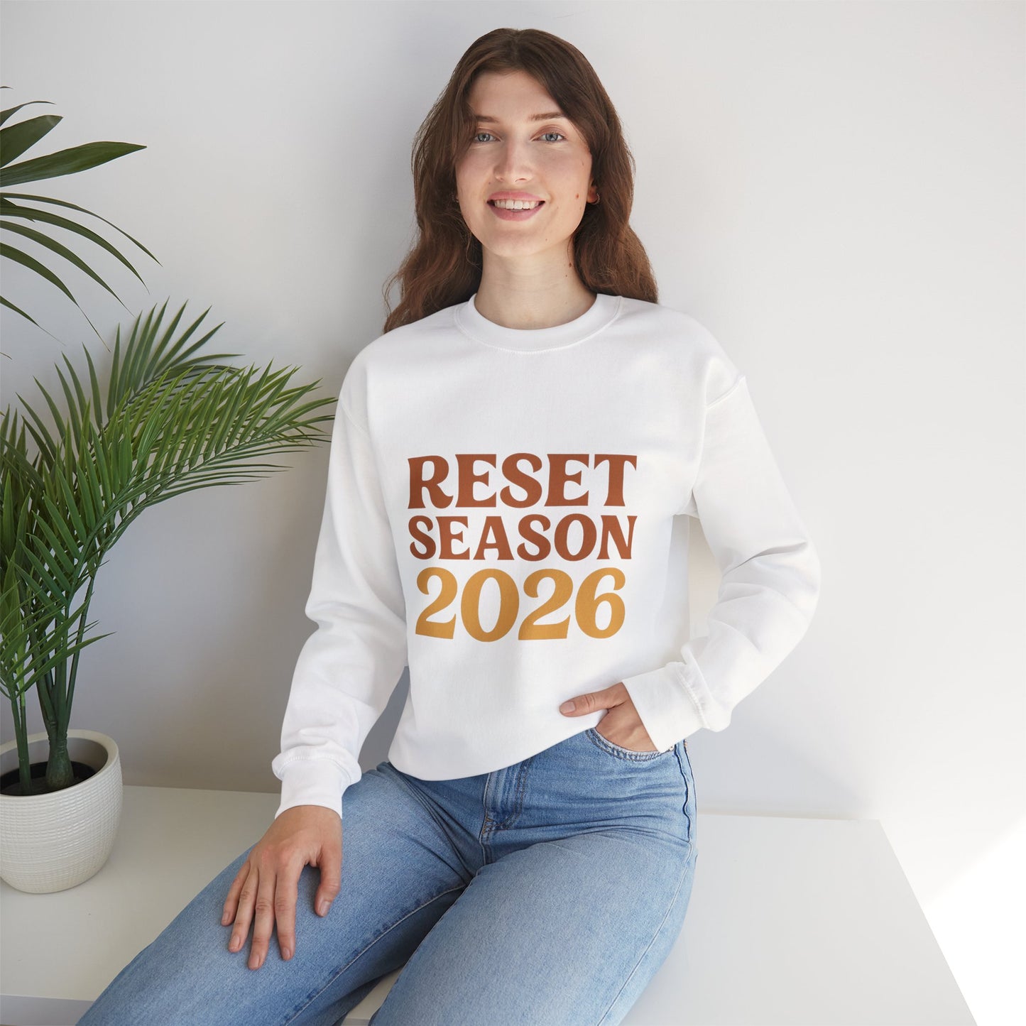 Reset Season 2026 Crewneck Sweatshirt — Motivational New Year Pullover