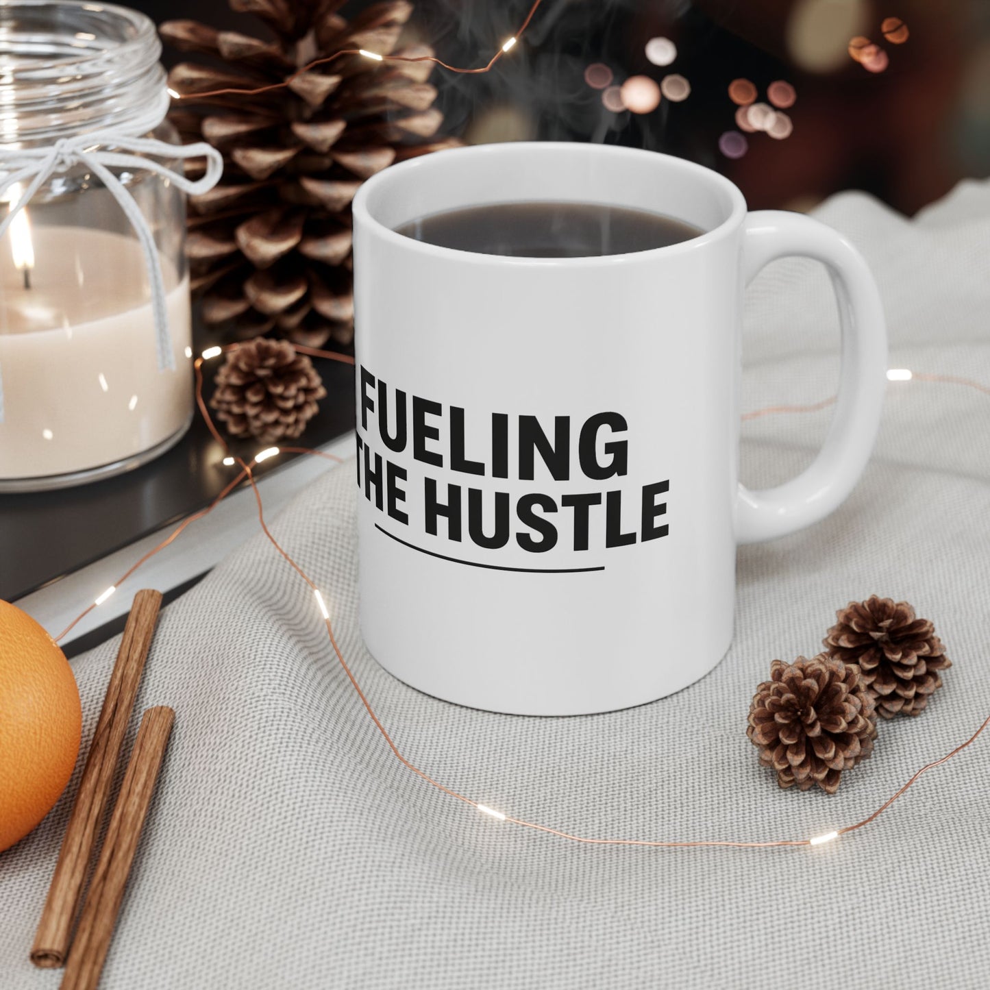 Humor-Inspired Coffee Mug - "Fueling the Hustle" - Perfect for Daily Motivation