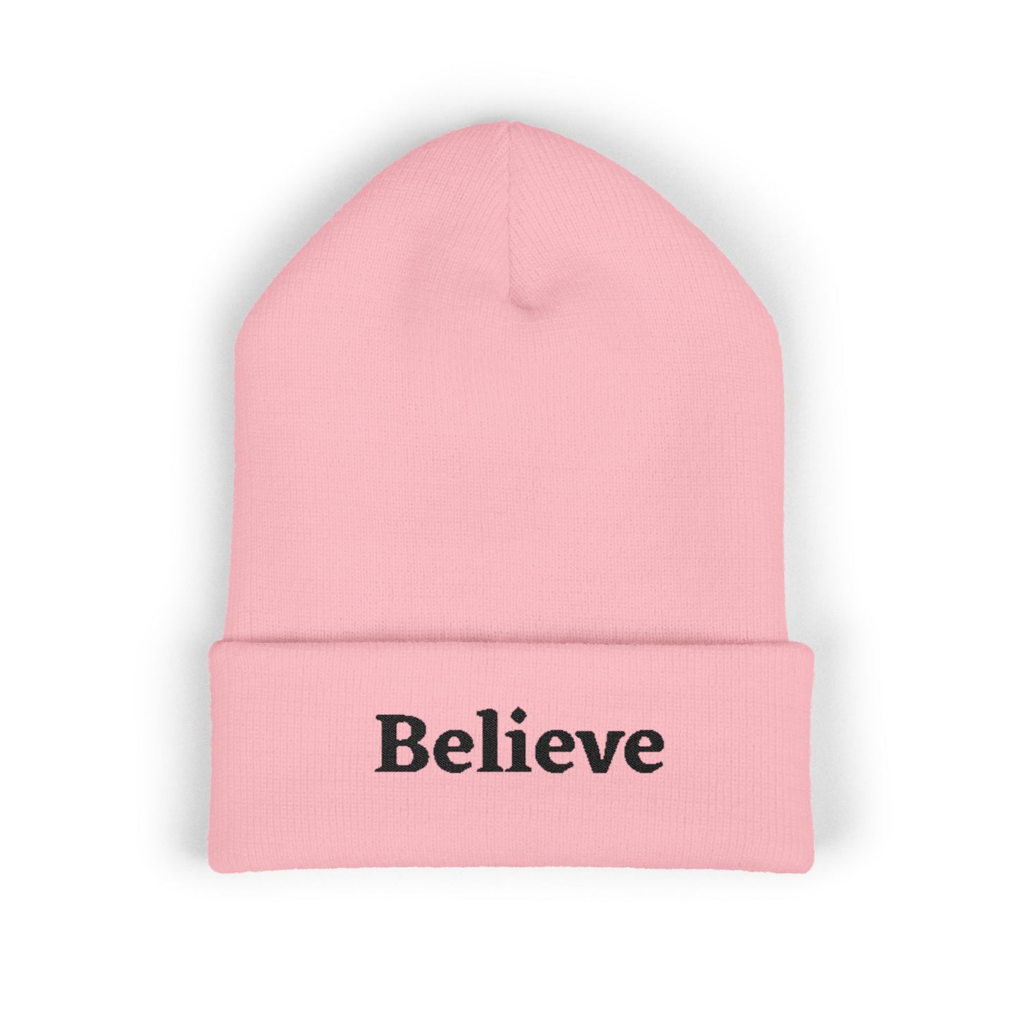 Beanie - 'Believe' Embroidered Classic Cuffed Beanie