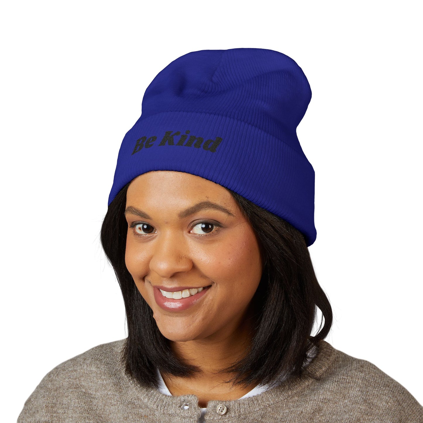 Beanie Hat - 'Be Kind' Embroidered Design