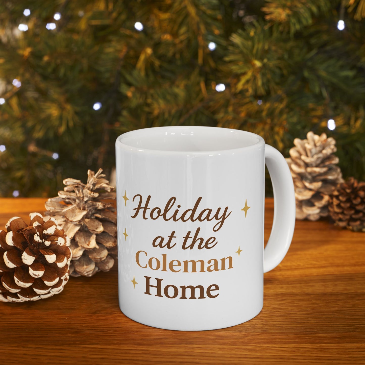 Holiday At Home Ceramic Mug — Cozy Seasonal Coffee Cup (11oz, 15oz)
