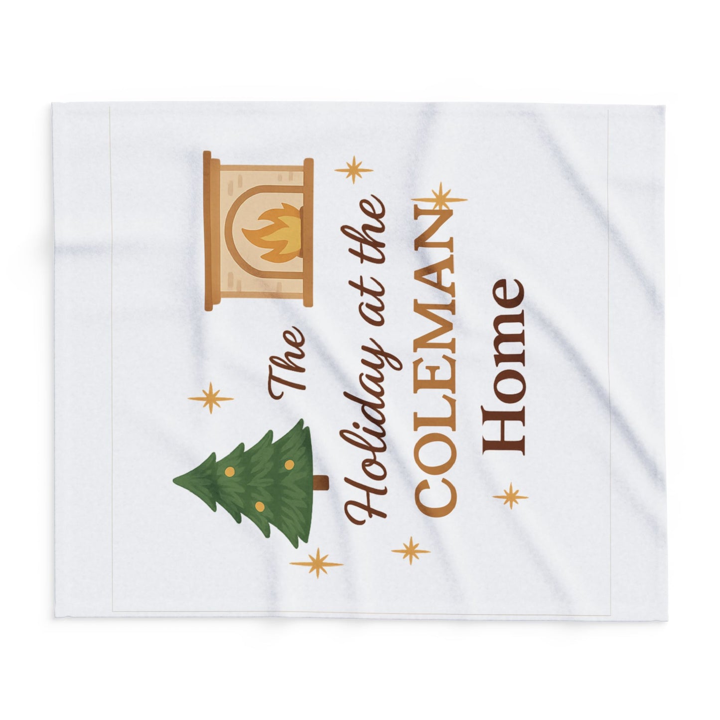 Holiday at the _______ Home Fleece Blanket — Personalized Christmas Throw