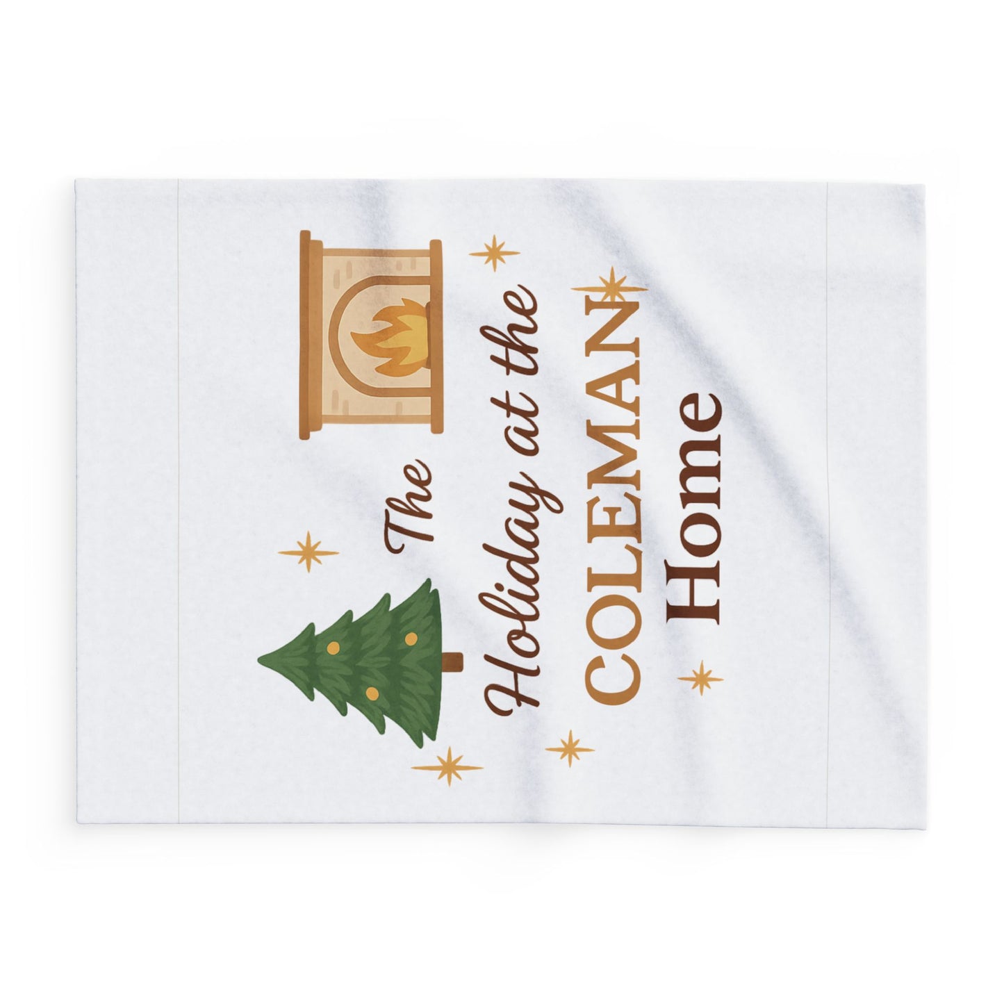 Holiday at the _______ Home Fleece Blanket — Personalized Christmas Throw