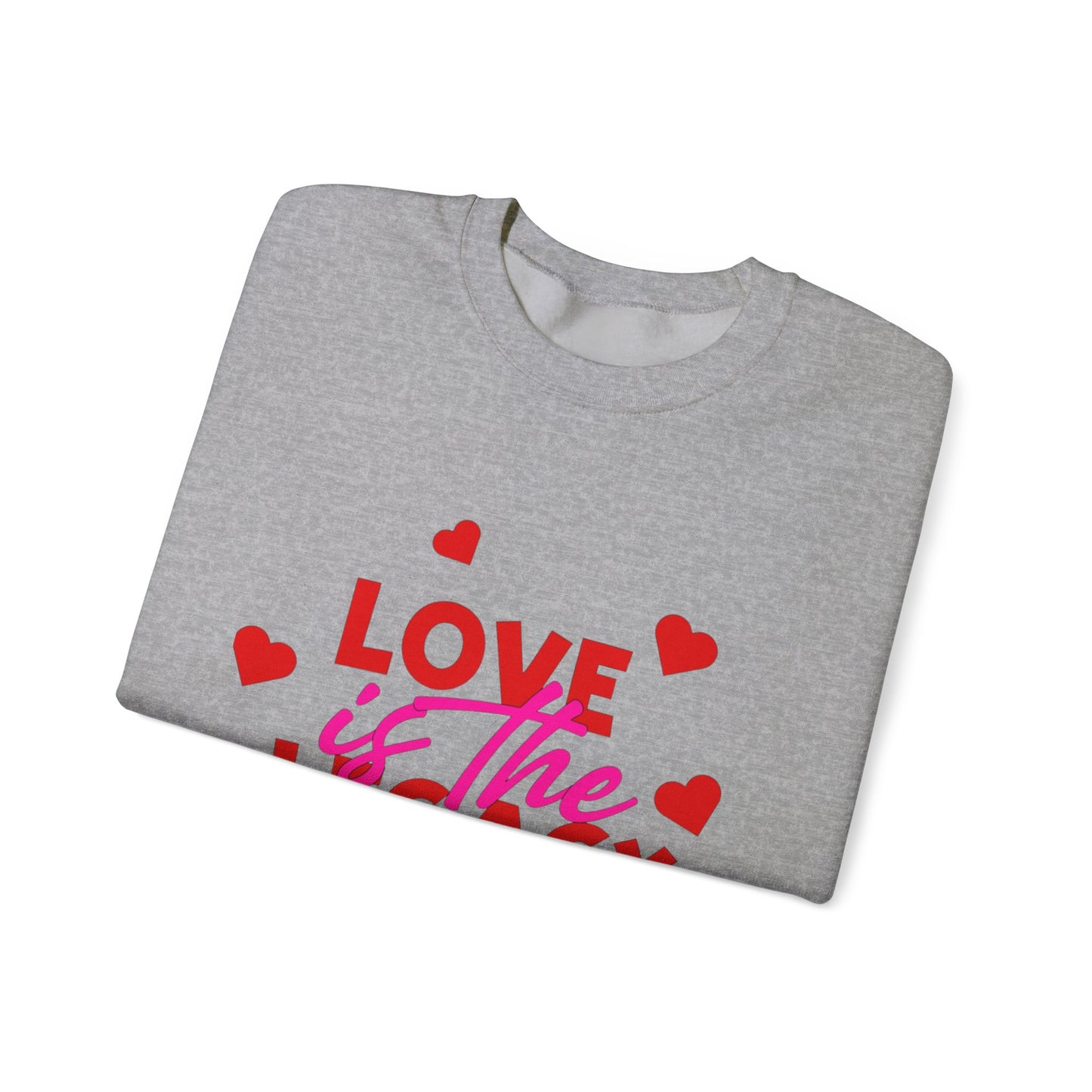 Crewneck Sweatshirt — "Love Is The Legacy" Valentine's Heart Graphic