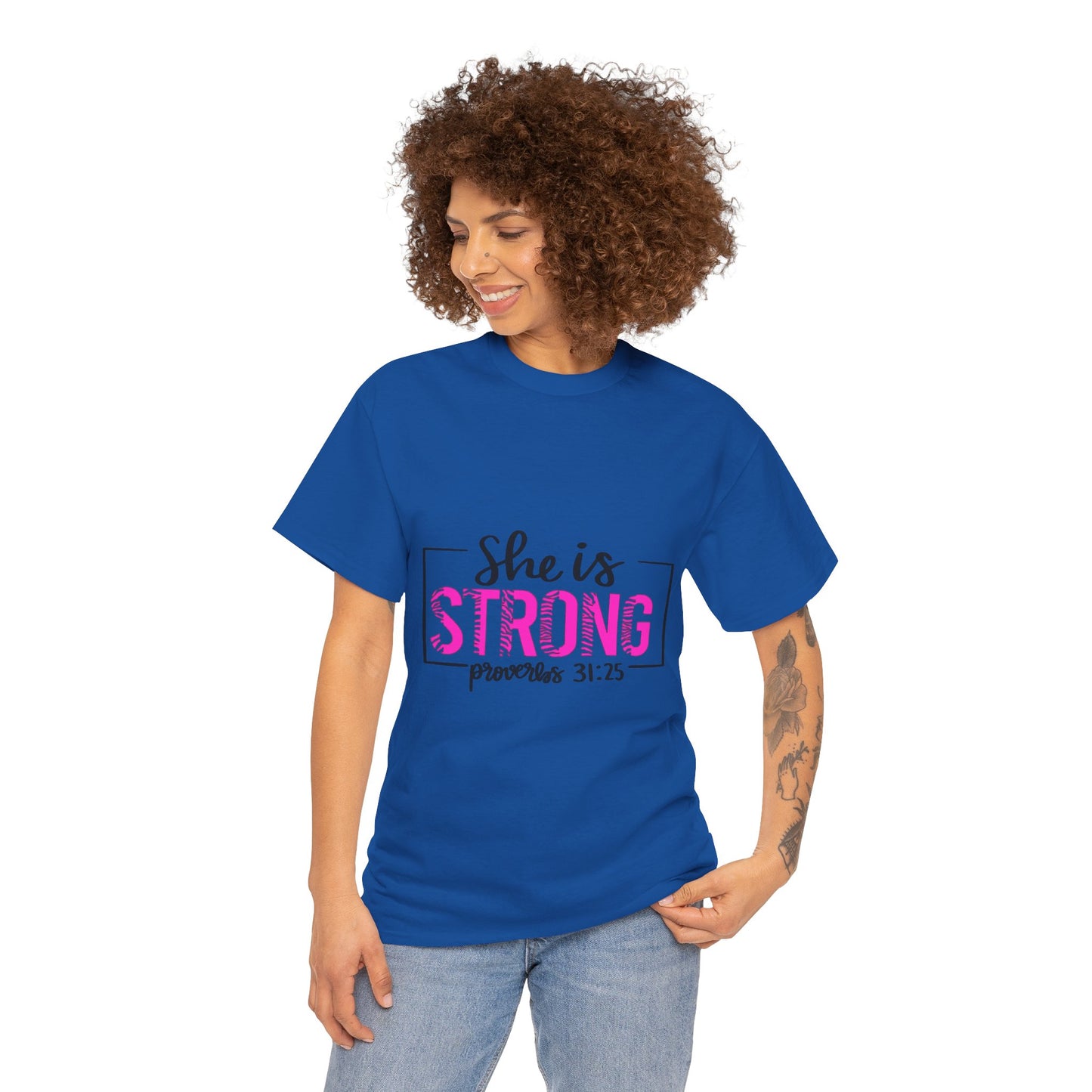 She Is Strong Zebra Print