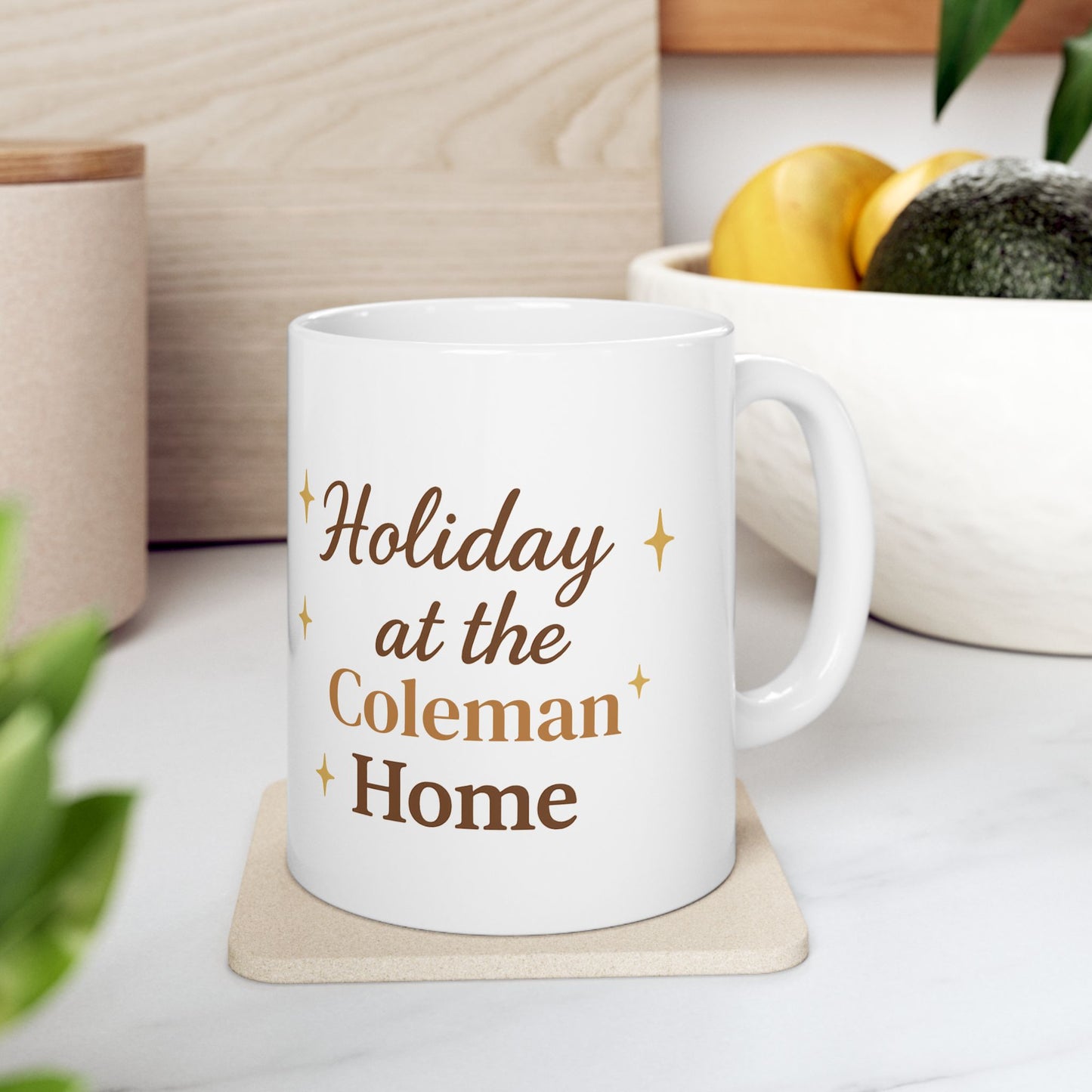 Holiday At Home Ceramic Mug — Cozy Seasonal Coffee Cup (11oz, 15oz)