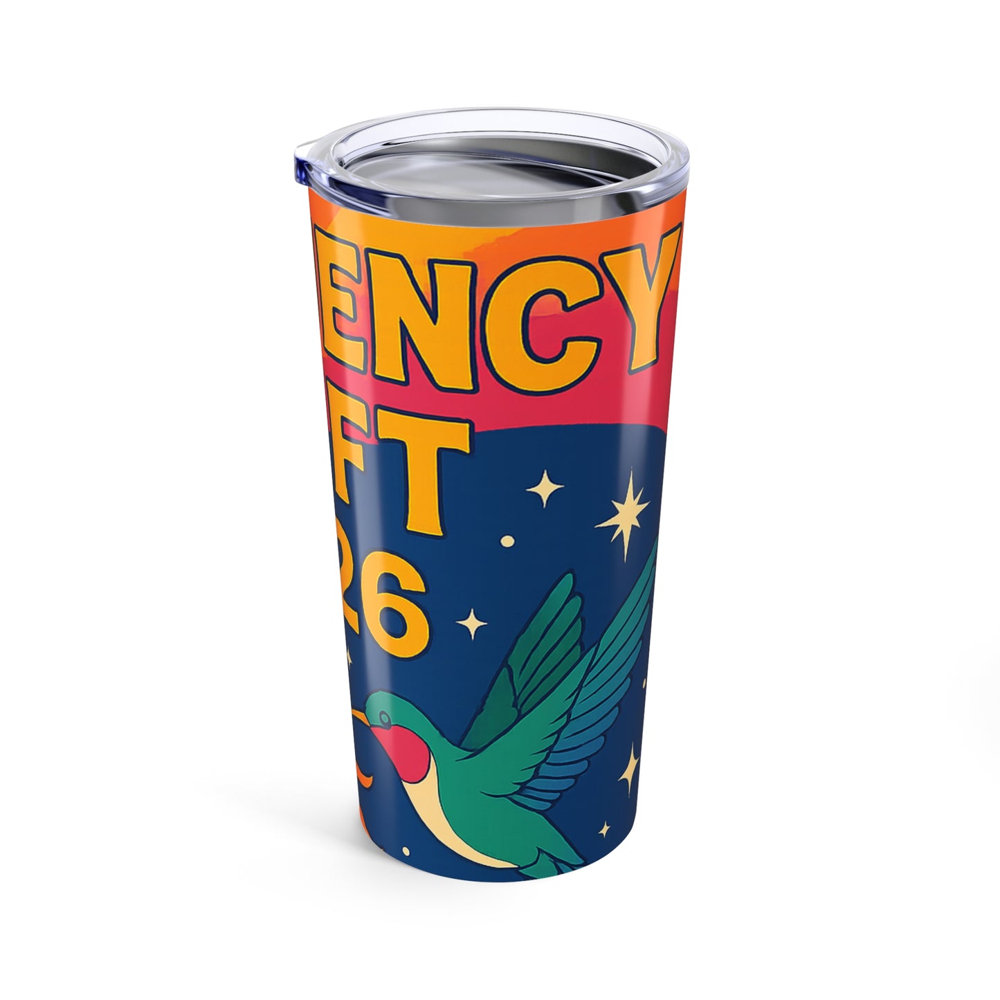 20oz Tumbler — Frequency Shift 2026 Cosmic Sun & Wings Travel Mug