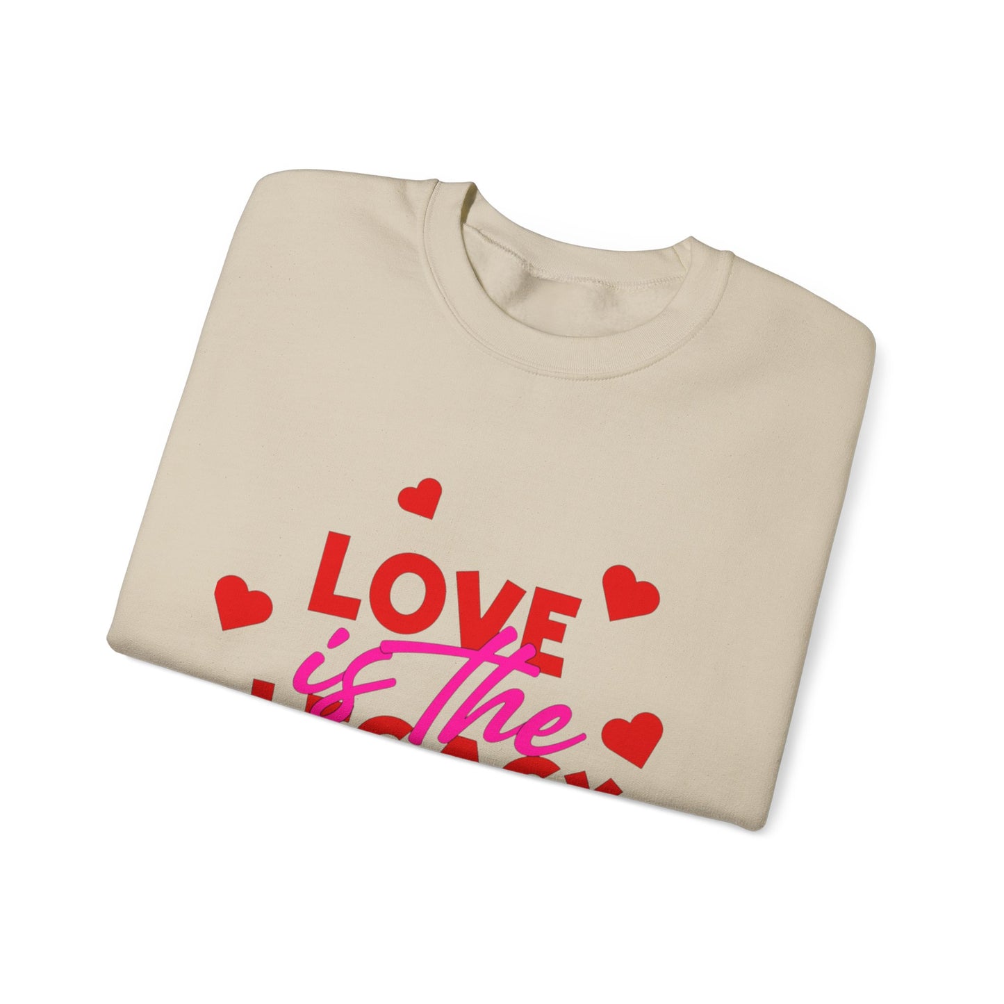 Crewneck Sweatshirt — "Love Is The Legacy" Valentine's Heart Graphic