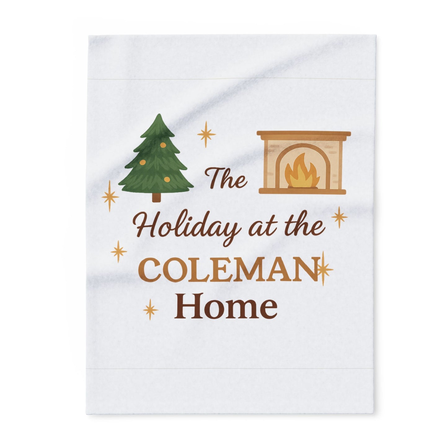 Holiday at the _______ Home Fleece Blanket — Personalized Christmas Throw